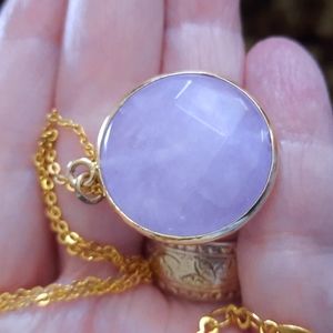 Taolei 18kGP necklace with faceted lavender stone